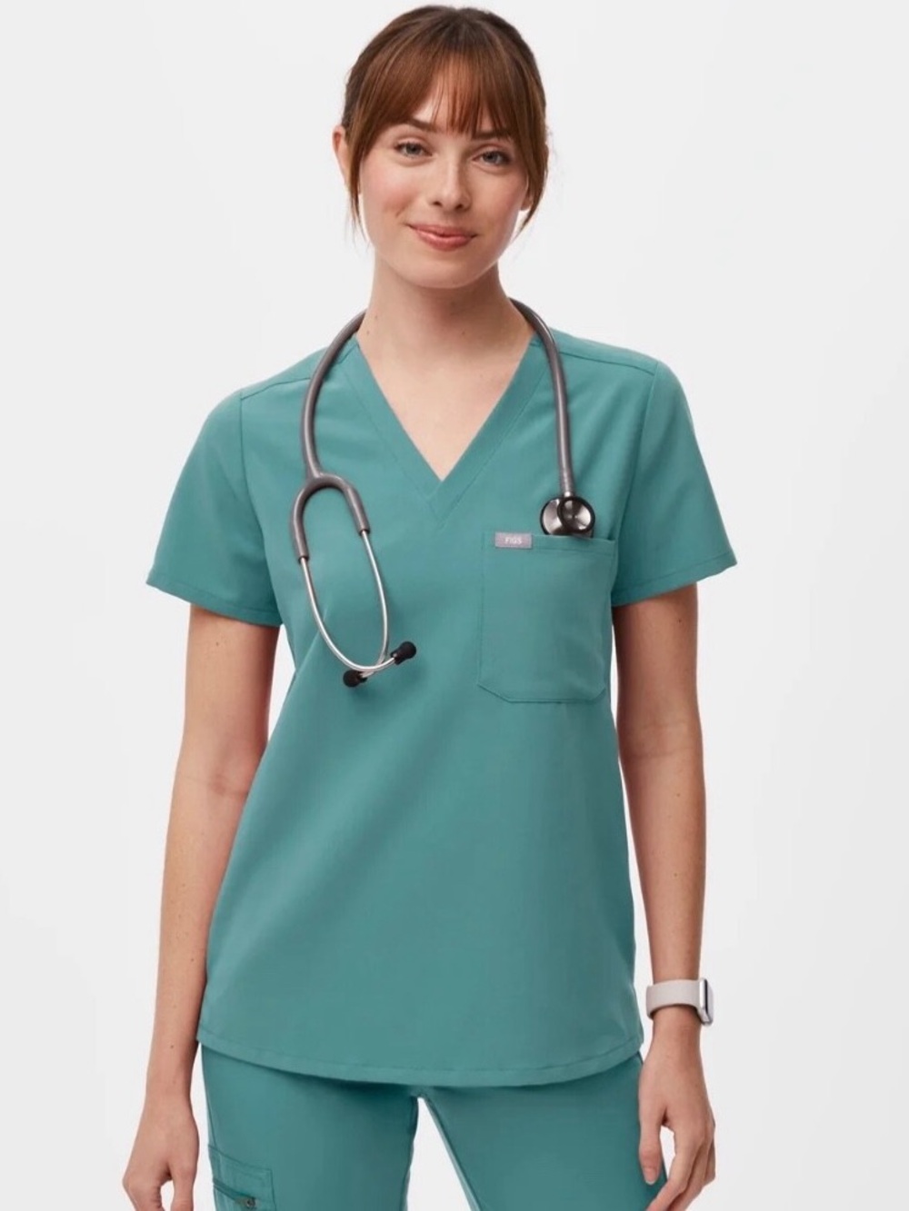 FIGS Hydrogreen Catarina Scrub Top